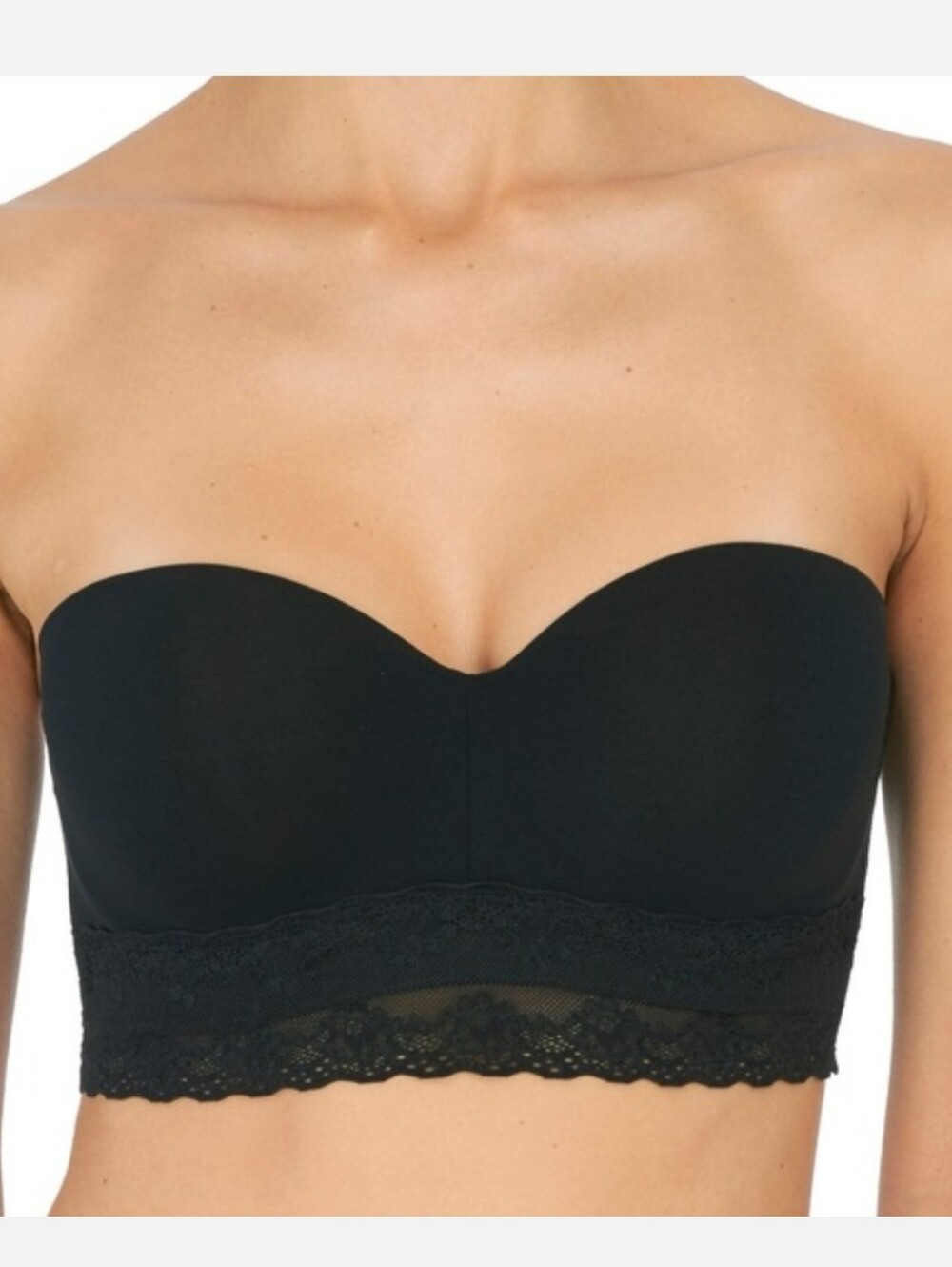 NATORI BLISS PERFECTION STRAPLESS UNDERWIRE BRA IN BLACK /SZ:34C